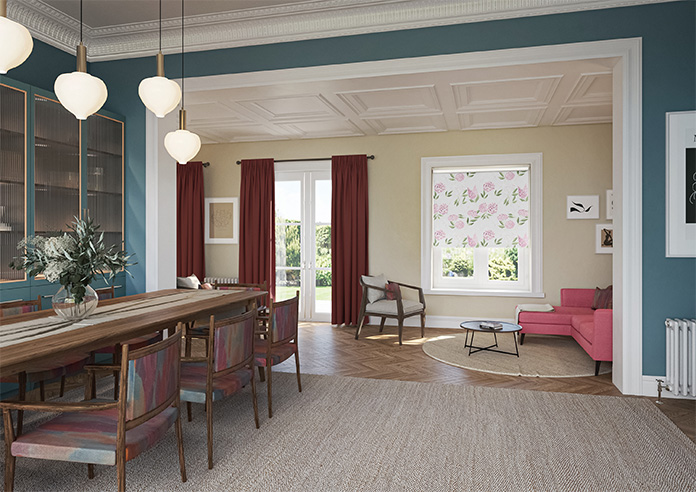 Hydrangea, Rosewood - Twist&Fit Roller Blind - Image 7